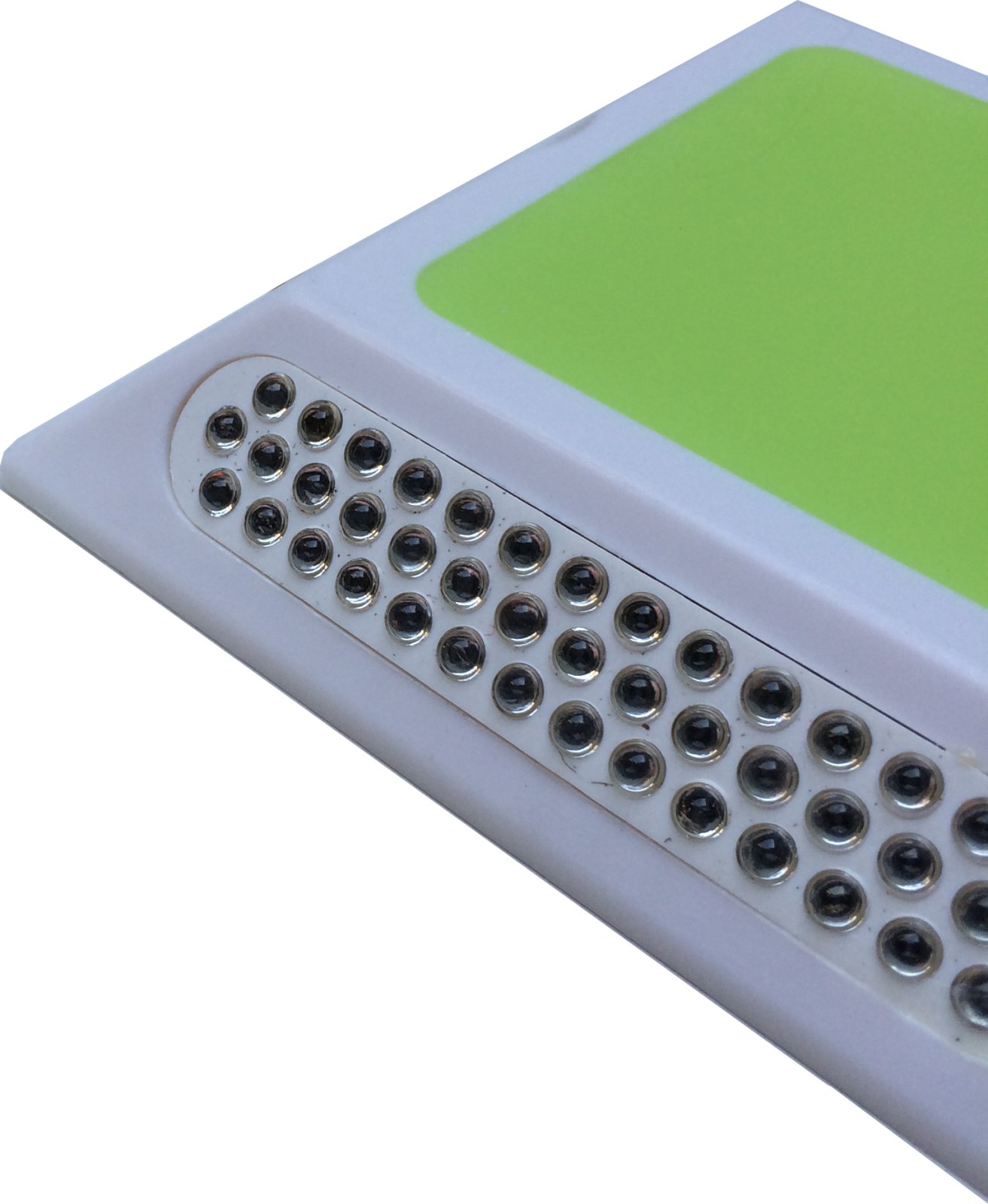 Grondreflector kunststof met fotoluminescerend oppervlak 100 x 100 x 18 mm - oranje/wit